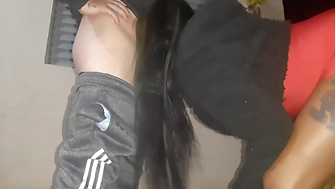 Hot sights, sexy slut rides on a cock